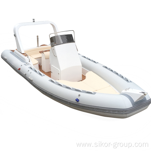 Ce 6.8m Rib680 Hypalon Material Glass Fiber Reinforced Plastics Hull Inflatable Fishing Cabin Rib Boat